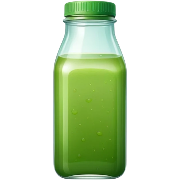 green juice in clear square bottle emoji