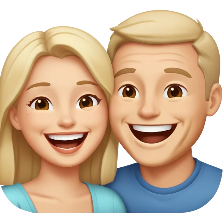 couple laughing together emoji