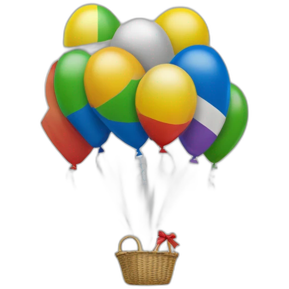 Ballons avec le drapeau de l'île Maurice emoji