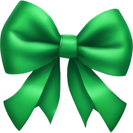 Green  bow emoji