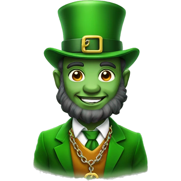 Leprechaun with a chain  emoji