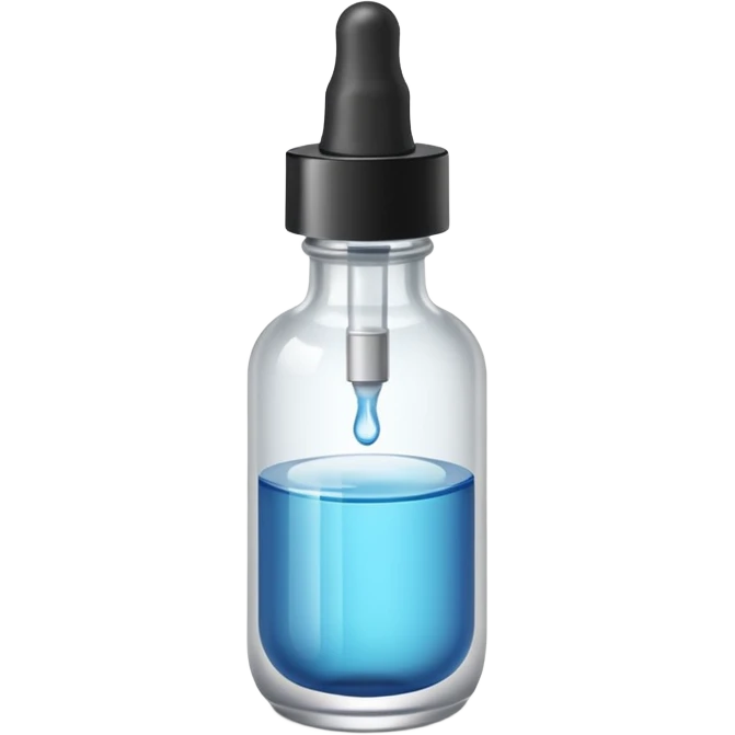 Serum skincare, the ordinary name, Translucent bottle emoji