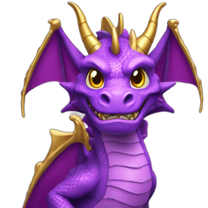 purple dragon with gold bar emoji