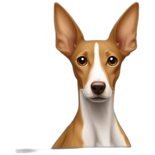 brown podenco in a white car emoji