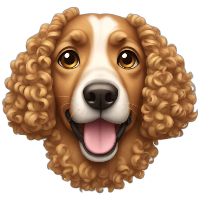 curly dog emoji