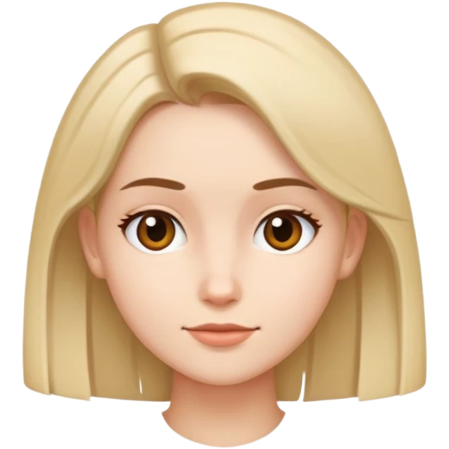 Straight Ear Length hair gal emoji
