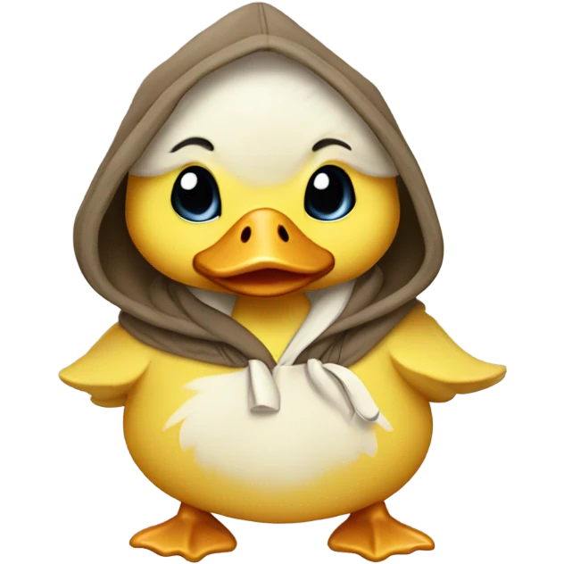 baby duck wearing a hoodie emoji