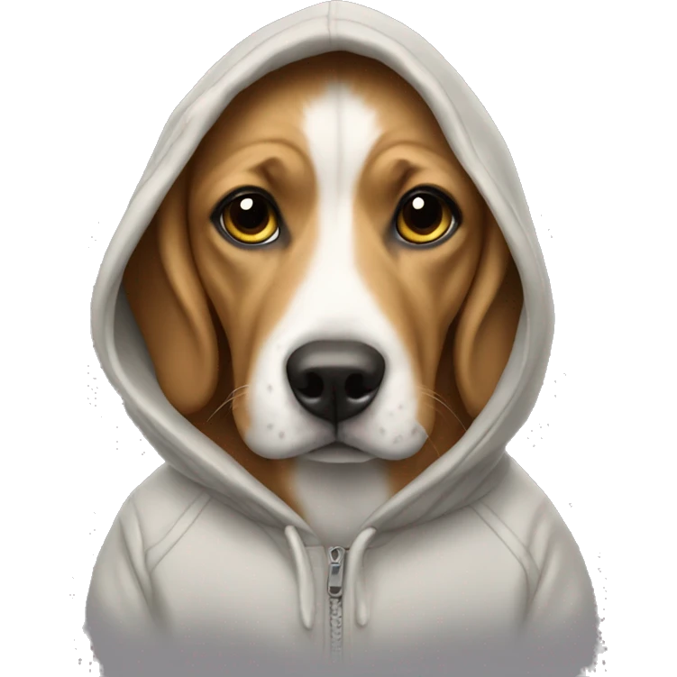 Dog wear a hoodie emoji