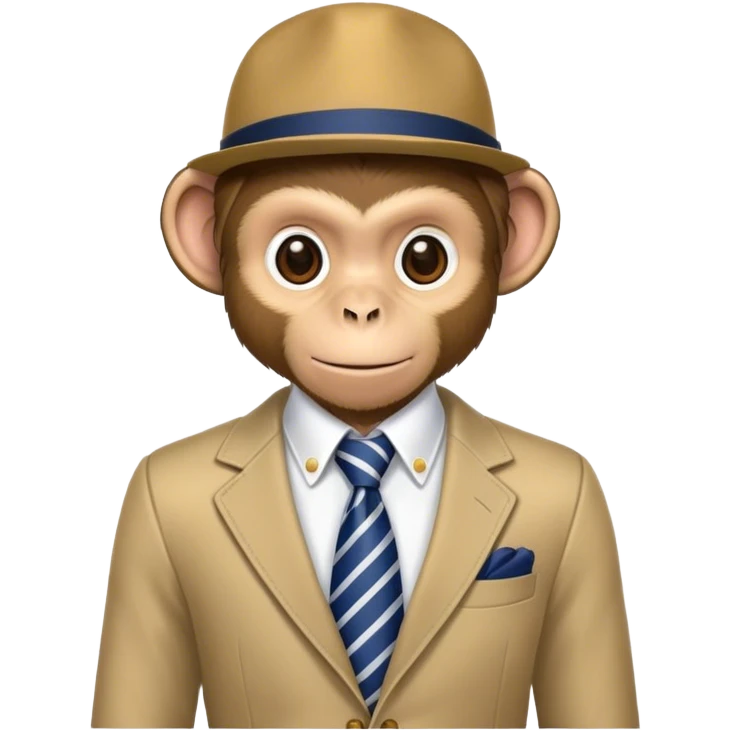 Preppy monkey emoji