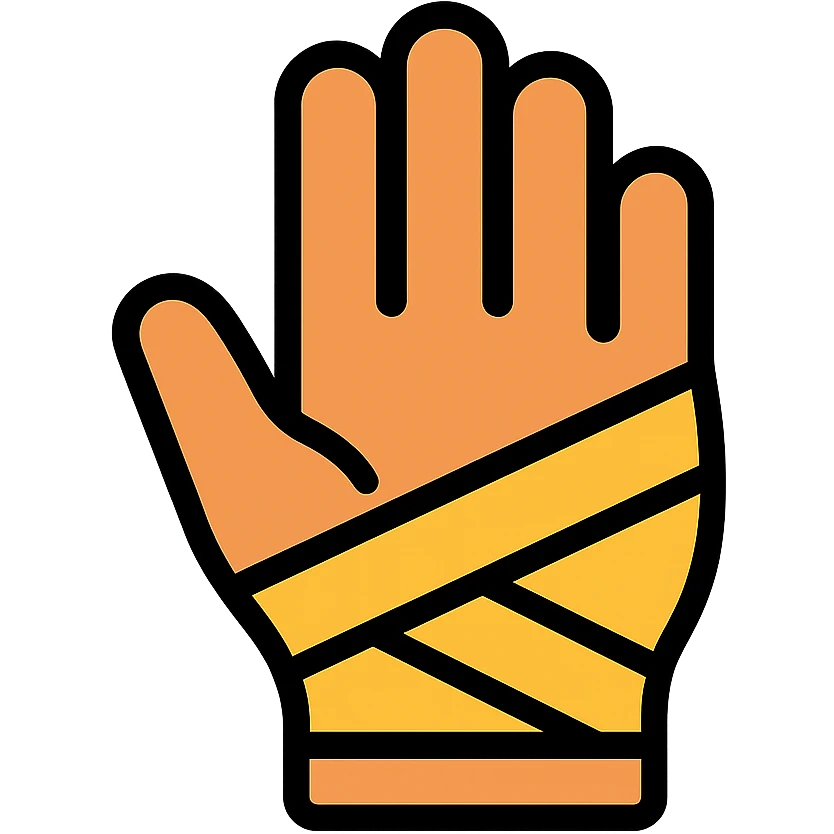 colored bandaged hand icon emoji