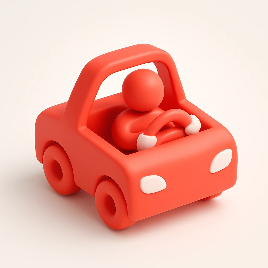 person driving a car emoji