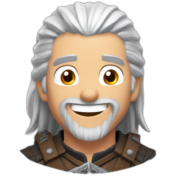 geralt of rivia laughing emoji