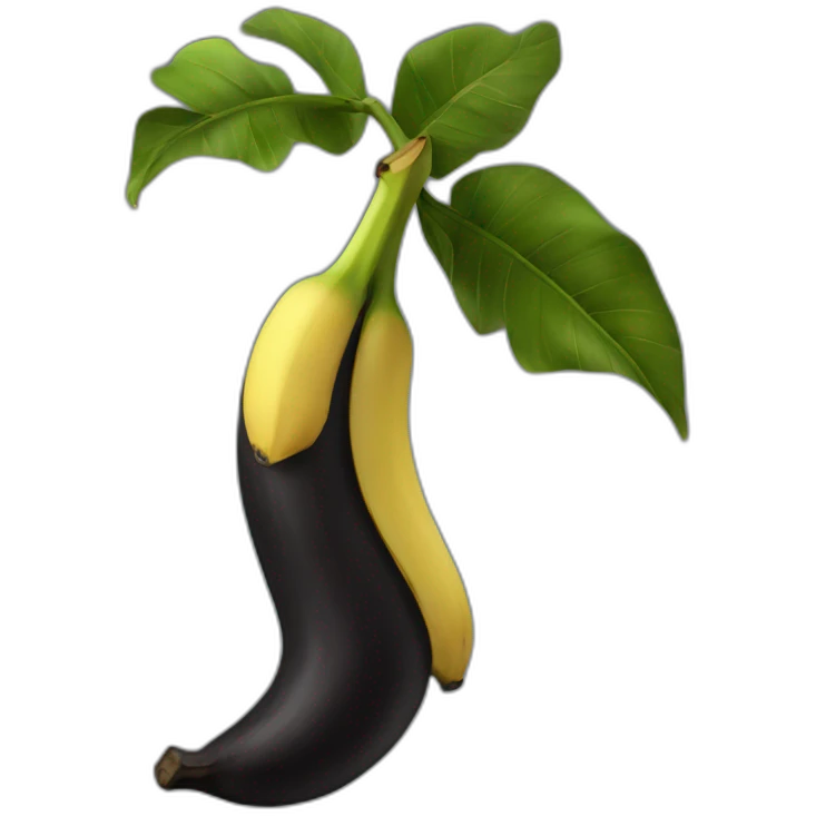 Black banana emoji