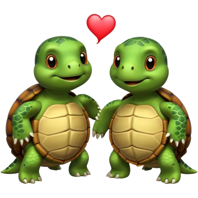 Turtle best friends having a conversation  emoji