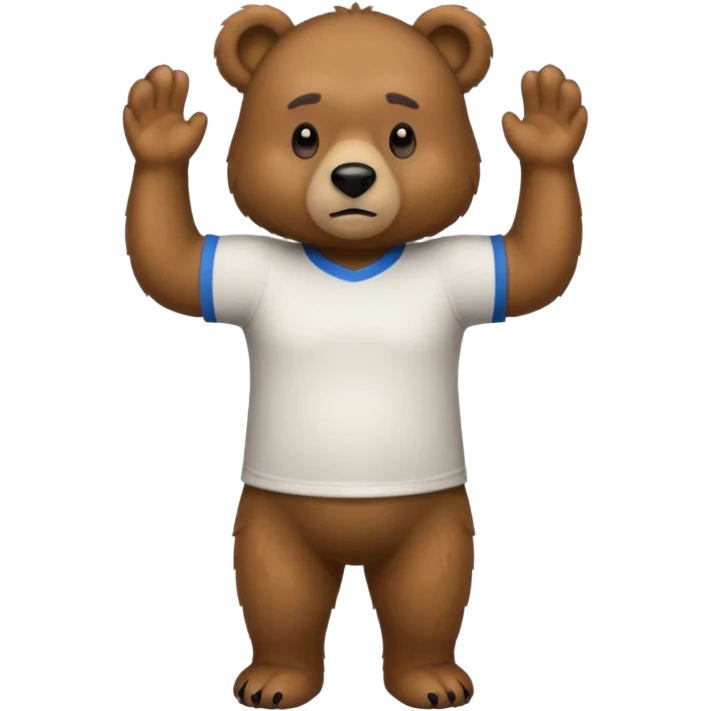 sportman bear with tshirt emoji