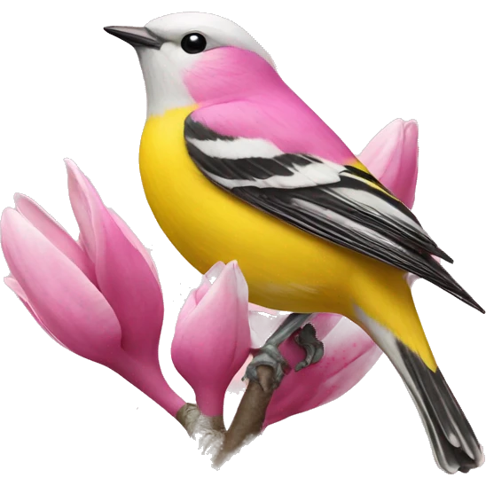 Pink Magnolia, warbler emoji