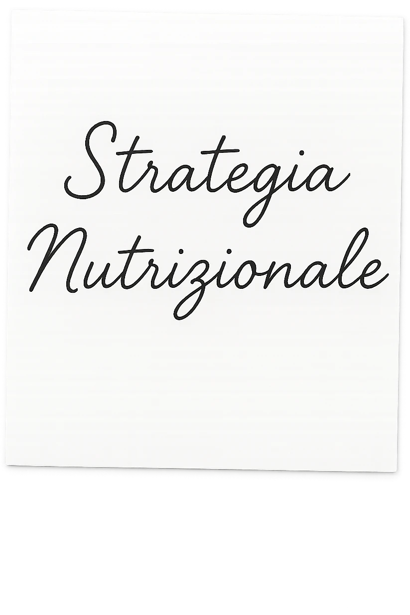 foglio con scritto "Strategia Nutrizionale" emoji