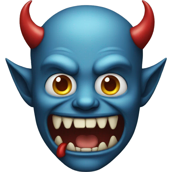 Devil blue emoji