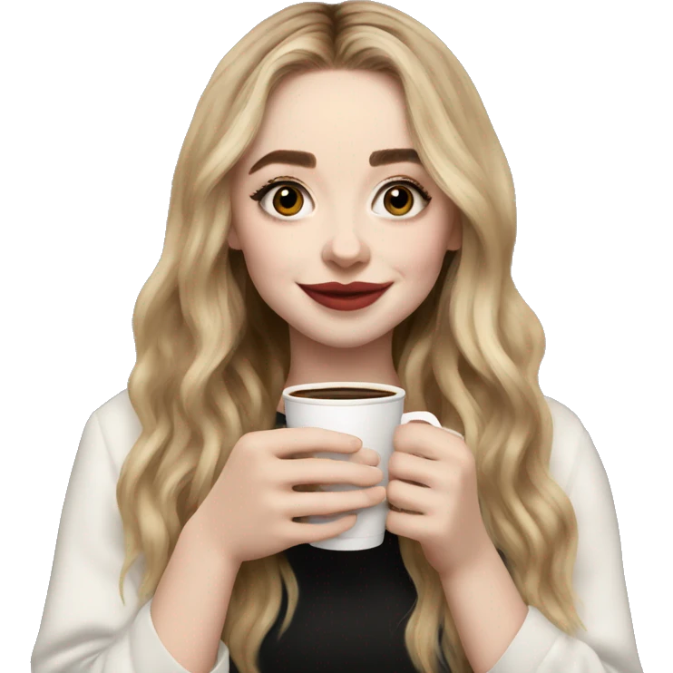 sabrina carpenter holding an espresso emoji