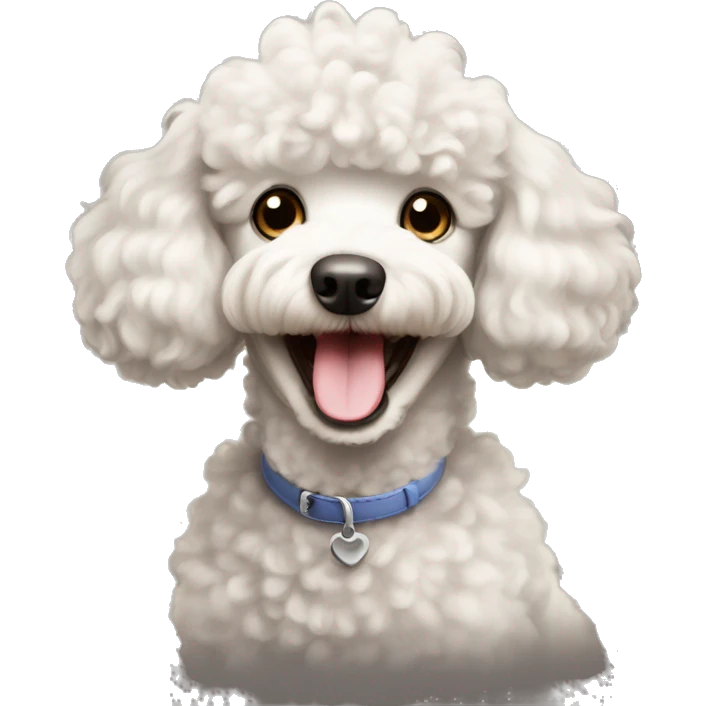 Poodle being happy emoji