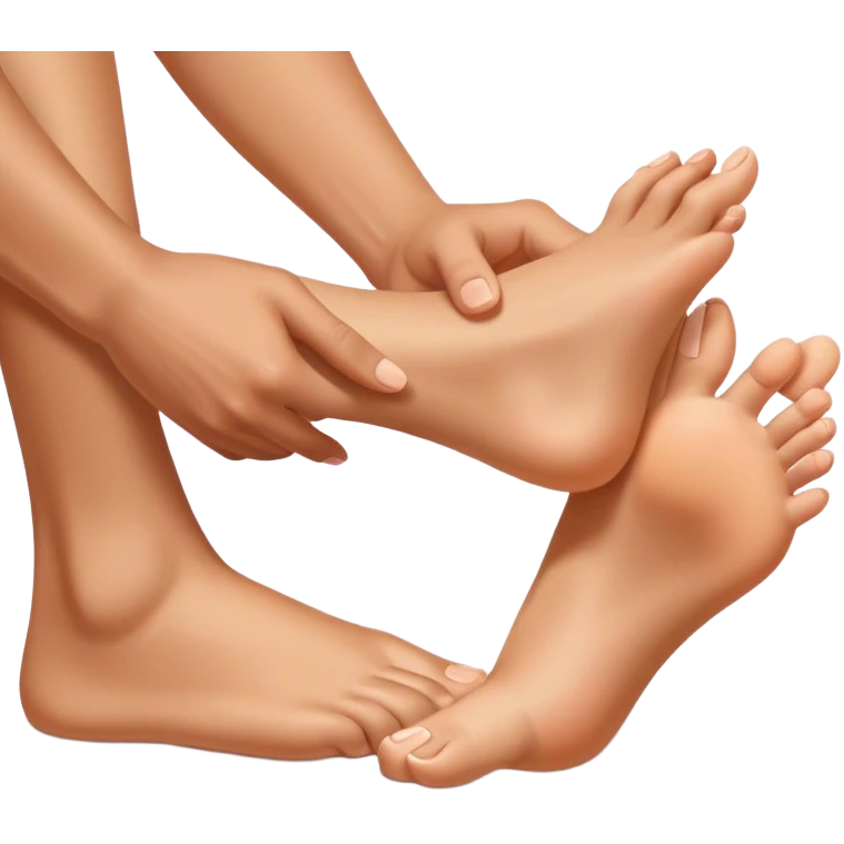 Man’s hands massaging woman’s foot emoji