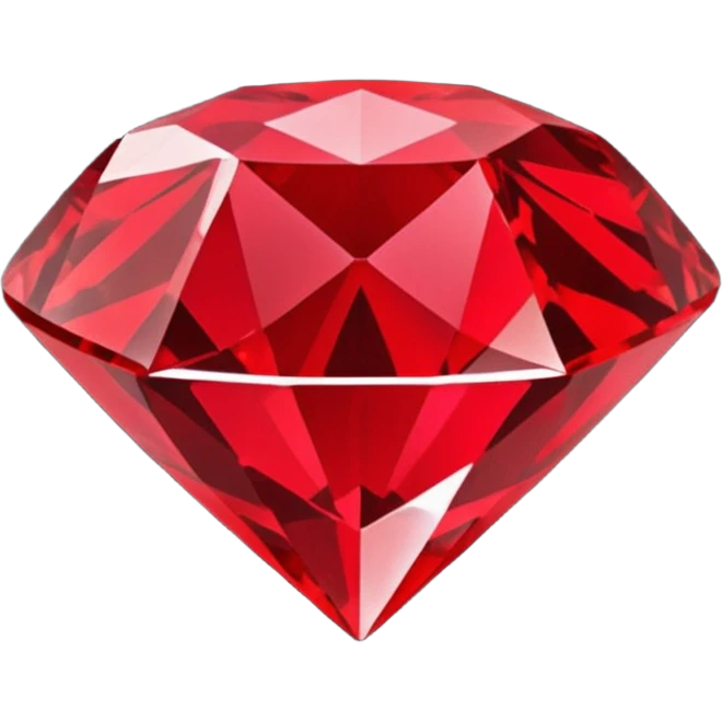 Red diamond with "RED" written on its front emoji