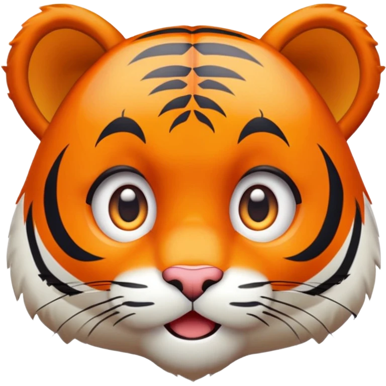 surprised shocked tiger face with wide eyes for Twitch emote emoji