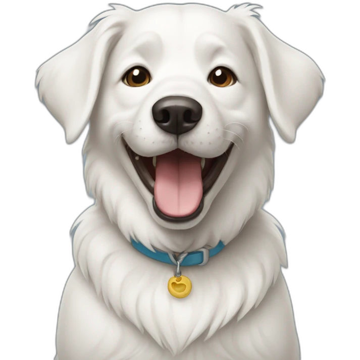 happy-white-dog emoji