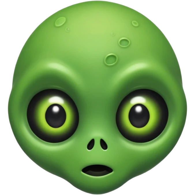 tiny alien head really scary emoji