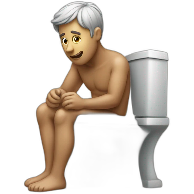 man on toilet emoji