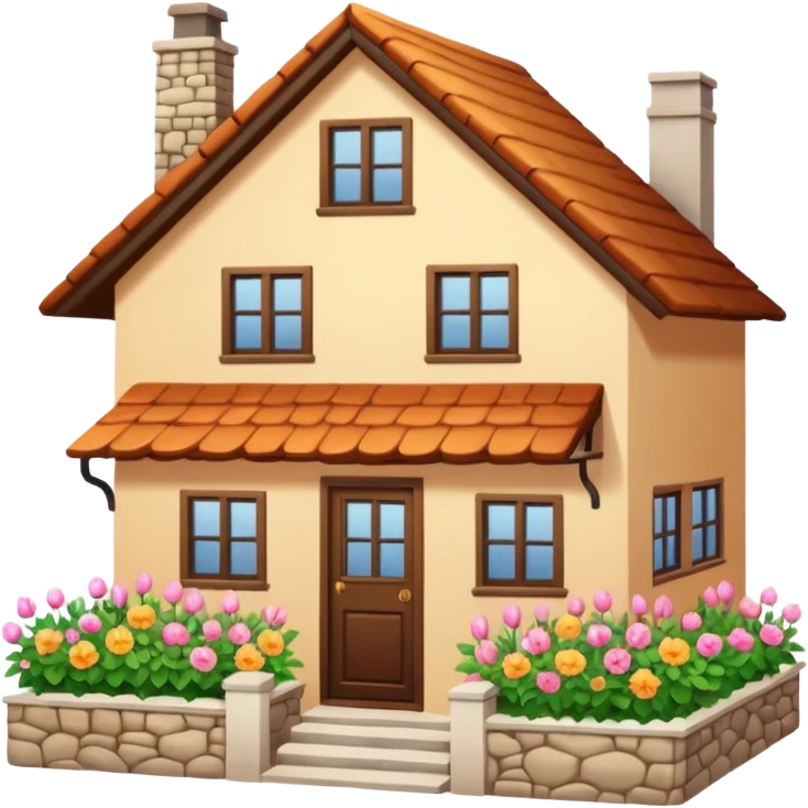 Cottage core apartment with a lot of flowers emoji