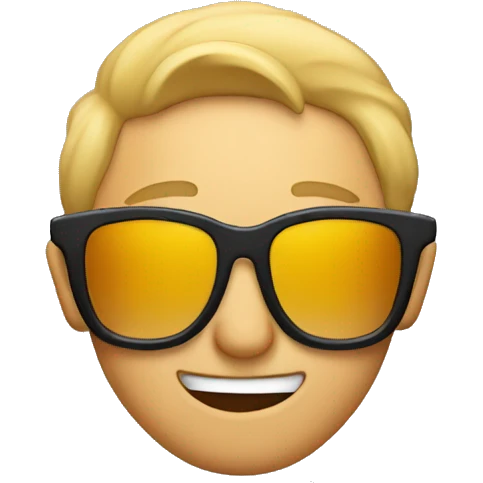 Sunglasses emoji with you he sticking out emoji