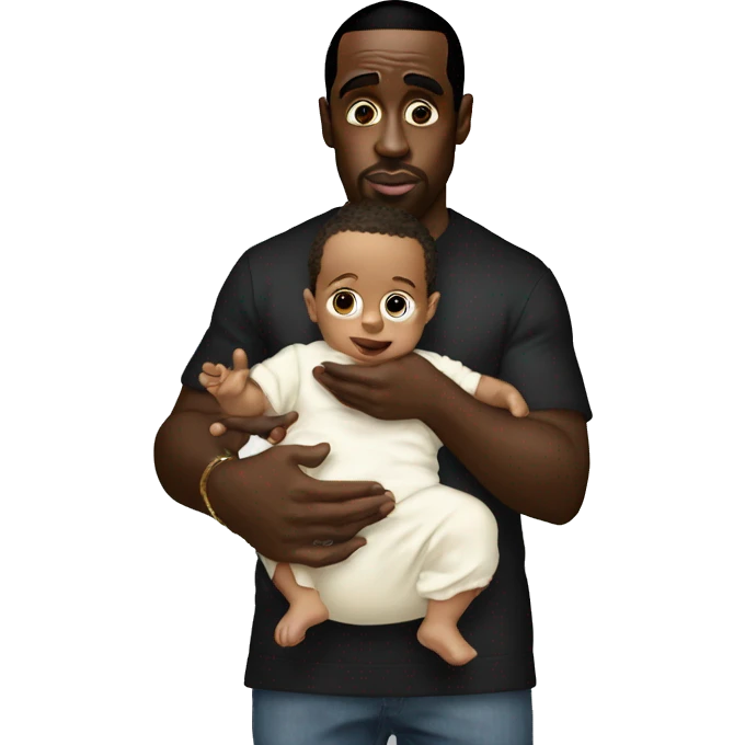 p diddy holding baby oil emoji