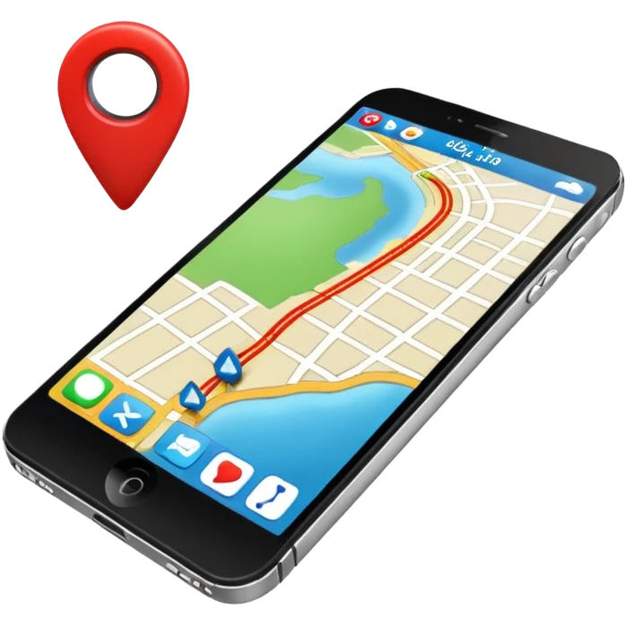 GPS map on iPhone emoji