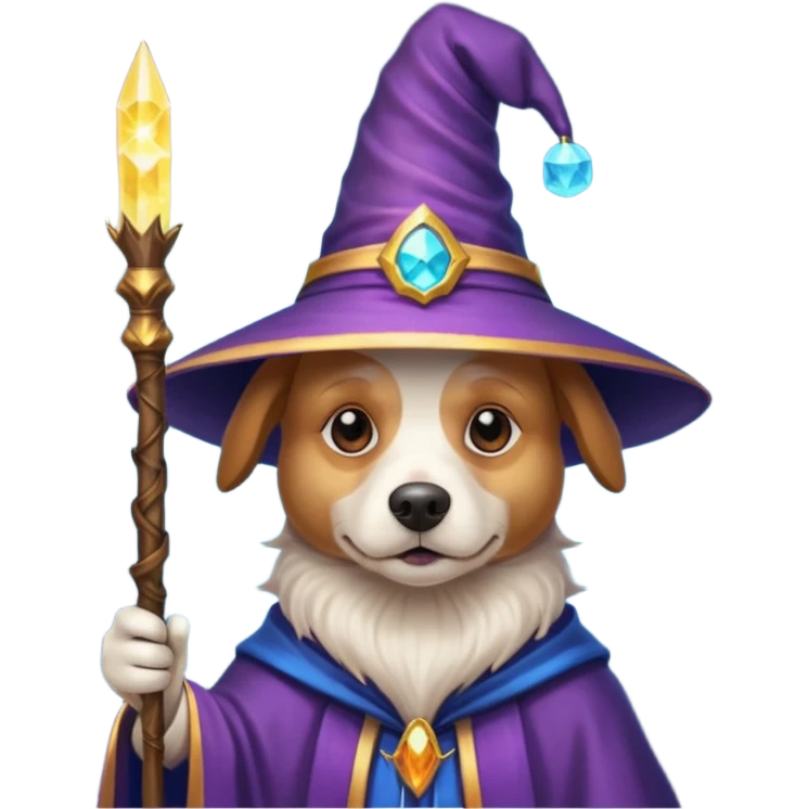 Dog wizard emoji