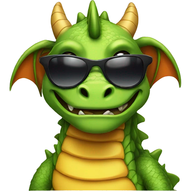 Dragon wearing sunglasses emoji