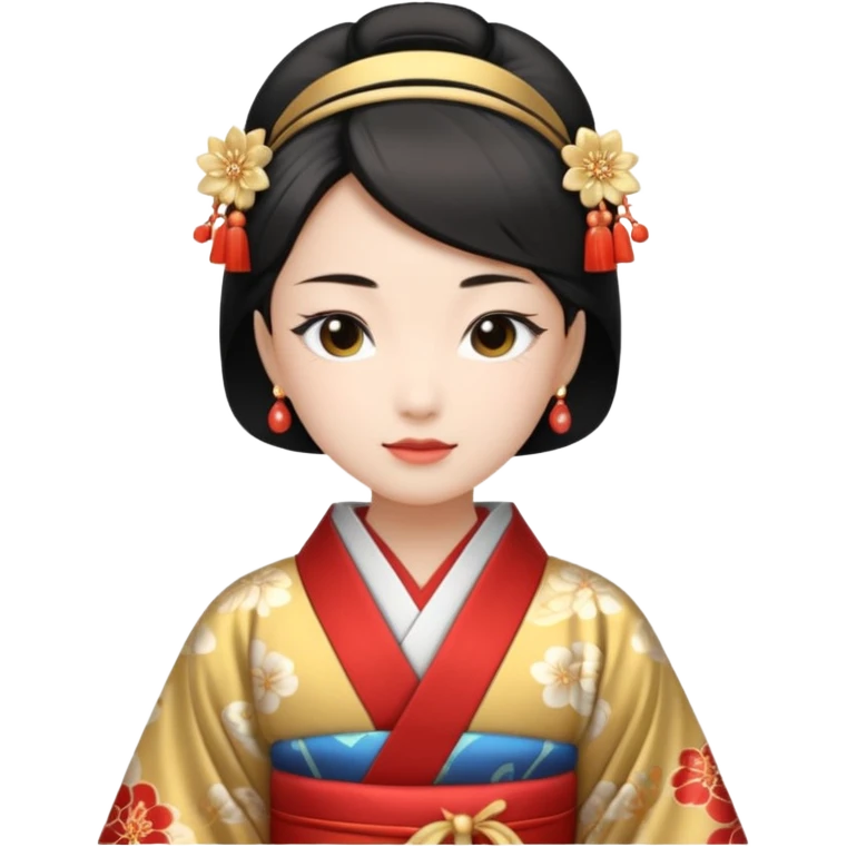 Japanese Princess with in ceremonial robe kimono emoji