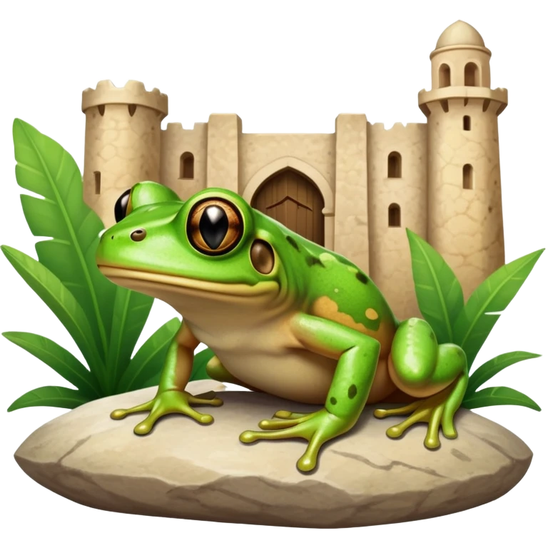 Puertorican coqui with the alamo emoji