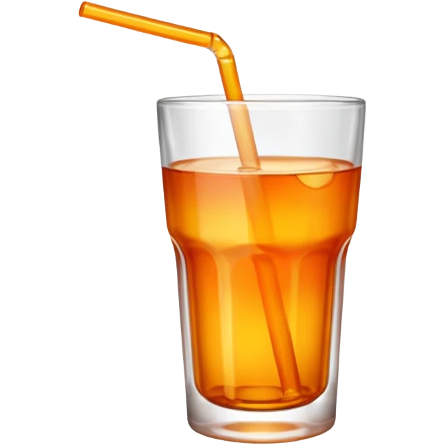 Orange drink, smooth glass cup, no straw no orange slice.  emoji