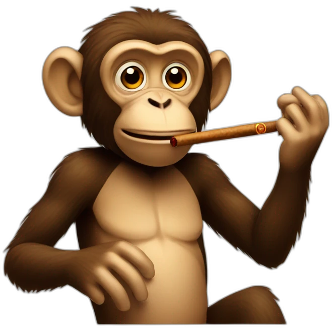 Monkey with cigar emoji