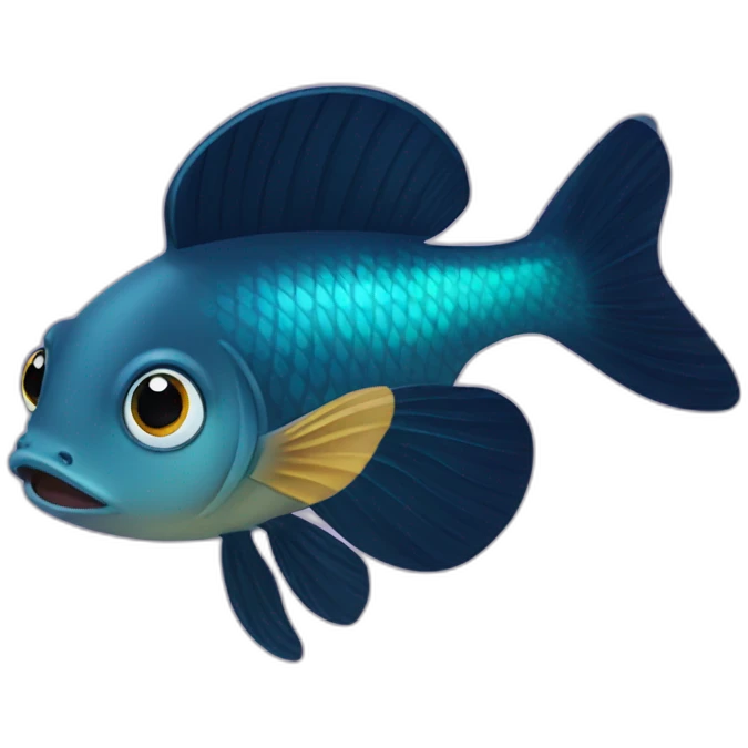 Black guppy emoji