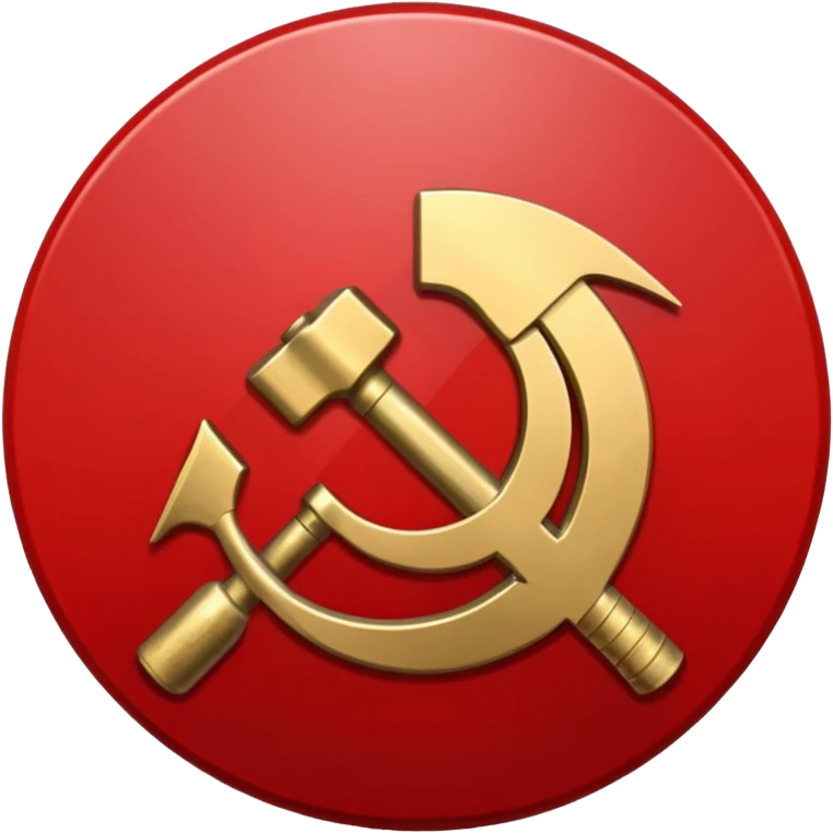 communist symbol hammer and sickle inside red prohibition circle emoji