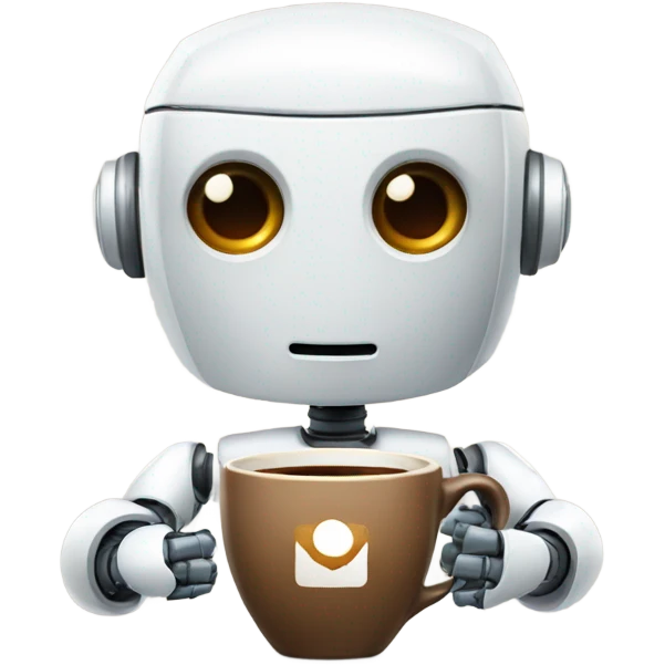 Robot helper that gives you Coffee emoji
