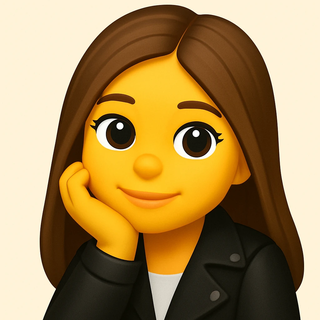 Convert this photo to an emoji style using the general model, keeping the likeness and expression of the original person. emoji