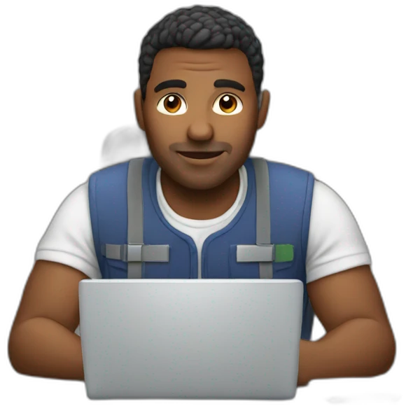 man working on laptop emoji