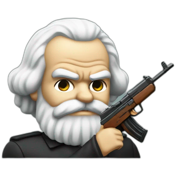karl marx shoots ak-47 emoji