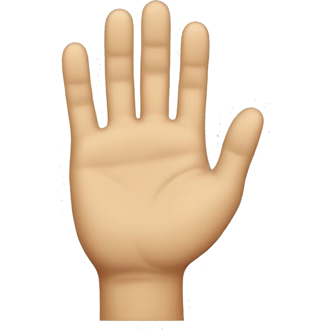 hand held out in front to say "stop" emoji