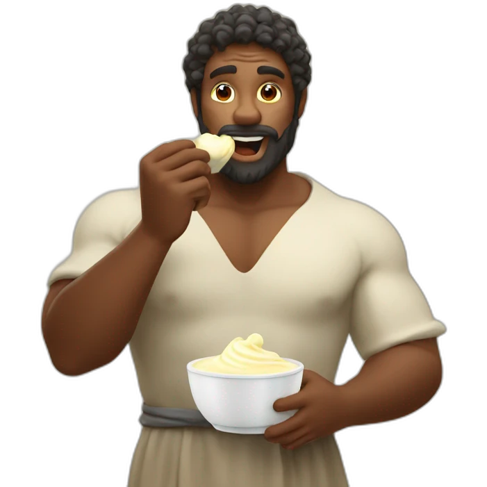 samson eating yoghurt emoji