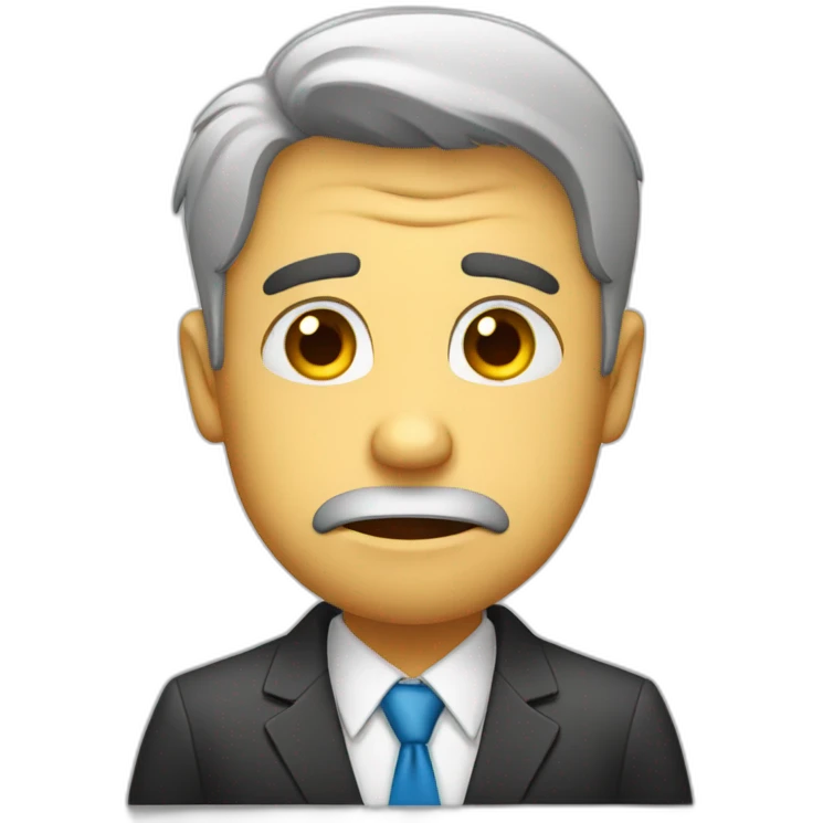 Business man crying emoji