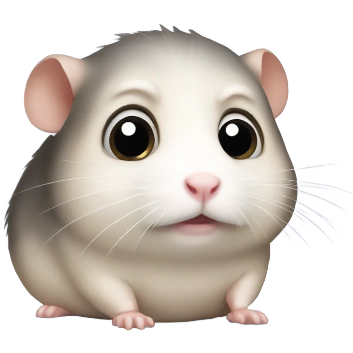 Sad hamster with big eyes emoji